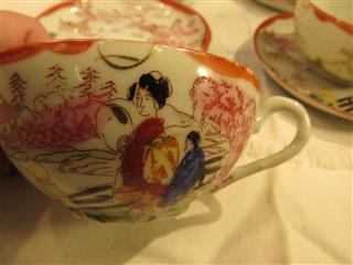 VTG LOT OF 19 JAPANESE EGGSHELL PORCELAIN PLATES, SAUCERS, CUPS & CREAMER-
